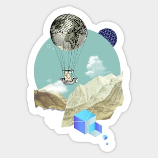 Air Balloon collage Sticker